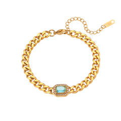 Hot sale cuban link chain stainless steel necklace bracelet set