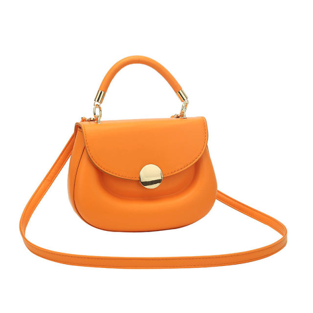 Spring summer candy color pu leather cute handbag crossbody bag