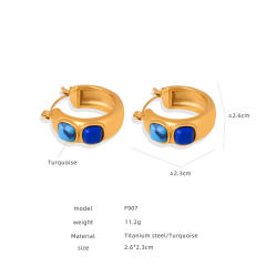 Easy match hoop stainless steel earrings