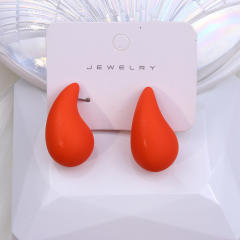 Hot sale chunky teardrop acrylic colorful studs earrings
