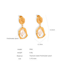 Easy match hoop stainless steel earrings