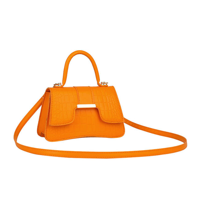 Spring summer color PU Crocodile pattern women handbag crossbody bag