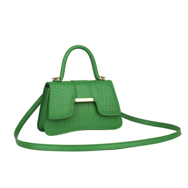 Spring summer color PU Crocodile pattern women handbag crossbody bag