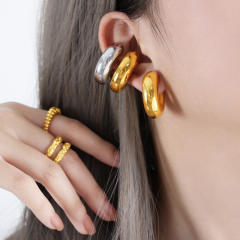 Chunky stainless steel ear cuff bold ear cuff