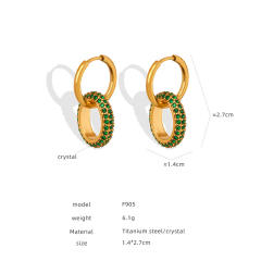 Easy match hoop stainless steel earrings