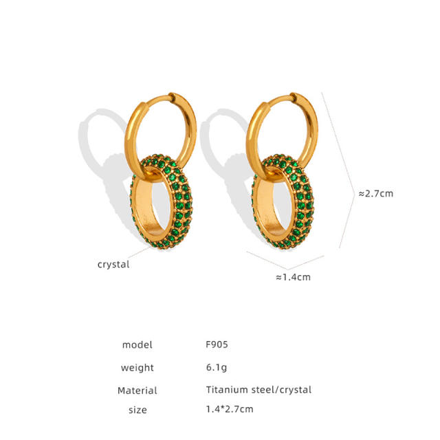 Easy match hoop stainless steel earrings
