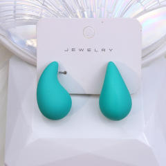 Hot sale chunky teardrop acrylic colorful studs earrings