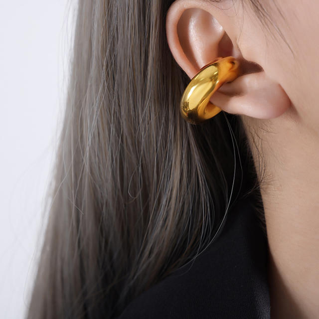 Chunky stainless steel ear cuff bold ear cuff