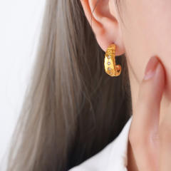 Vintage pearl stainless steel earrings for women