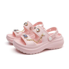 Hot sale rhinestone accessory chain summer sandals