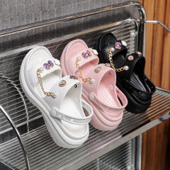 Hot sale rhinestone accessory chain summer sandals