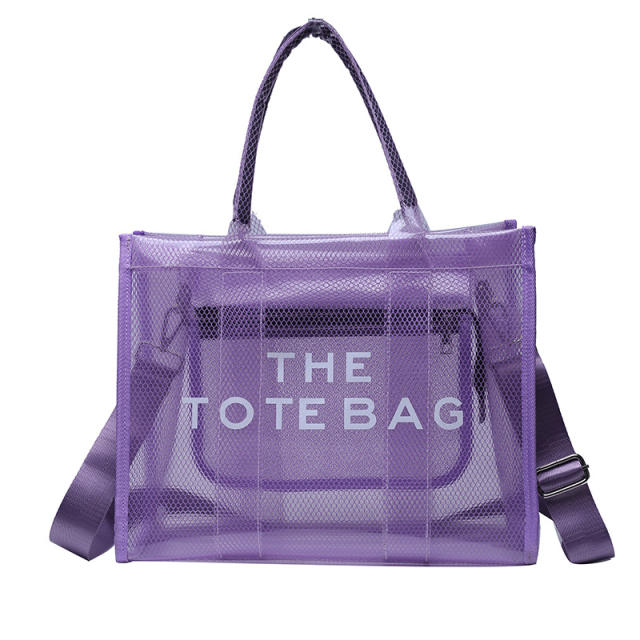 Summer candy color PVC clear tote bag