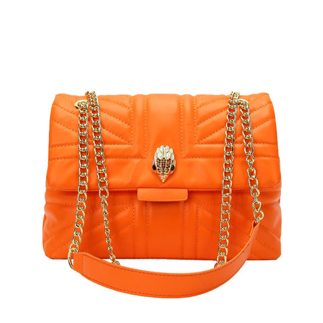 Classic candy color quilted pattern chain bag shoulder bag for women