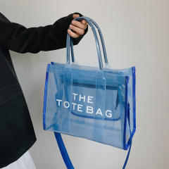 Summer candy color PVC clear tote bag