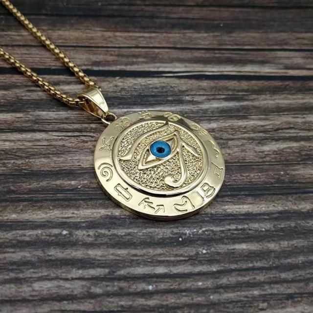 The Eye of Horus pendant stainless steel necklace for men