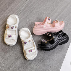 Hot sale rhinestone accessory chain summer sandals