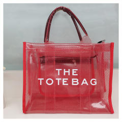 Summer candy color PVC clear tote bag