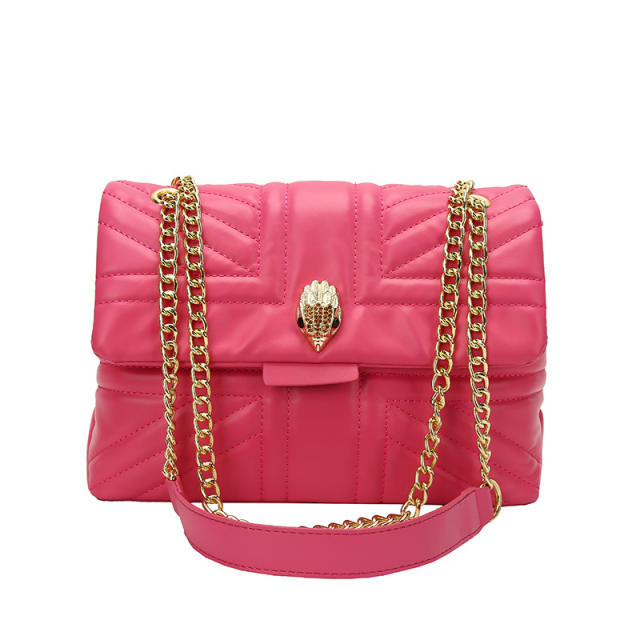 Classic candy color quilted pattern chain bag shoulder bag for women
