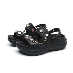 Hot sale rhinestone accessory chain summer sandals