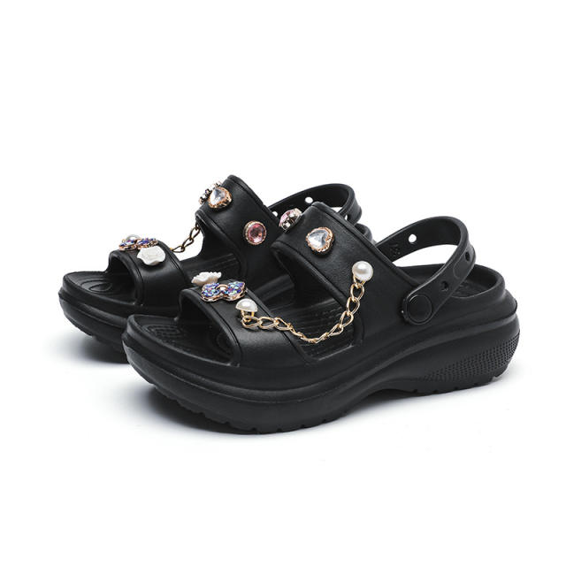 Hot sale rhinestone accessory chain summer sandals