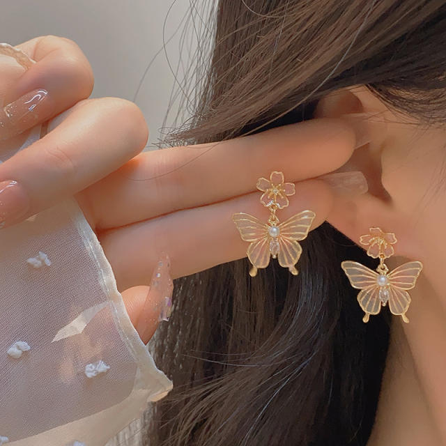 Sweet butterfly earrings clip on earrings for women