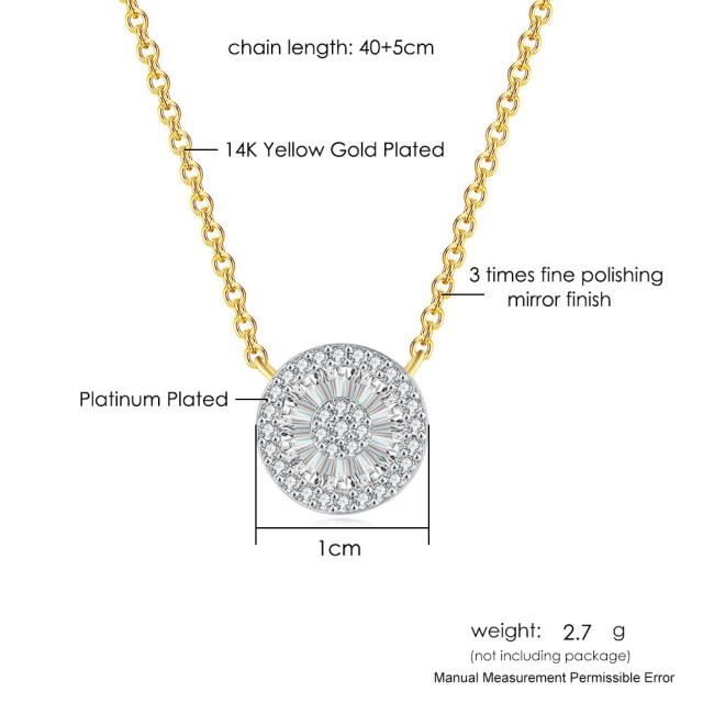 INS geometric diamond dainty necklace for women