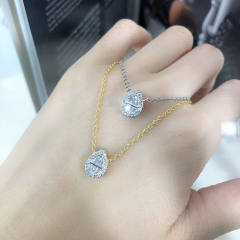 INS geometric diamond dainty necklace for women