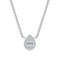 INS geometric diamond dainty necklace for women