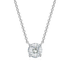 INS geometric diamond dainty necklace for women