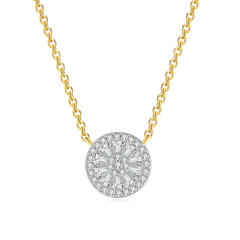 INS geometric diamond dainty necklace for women