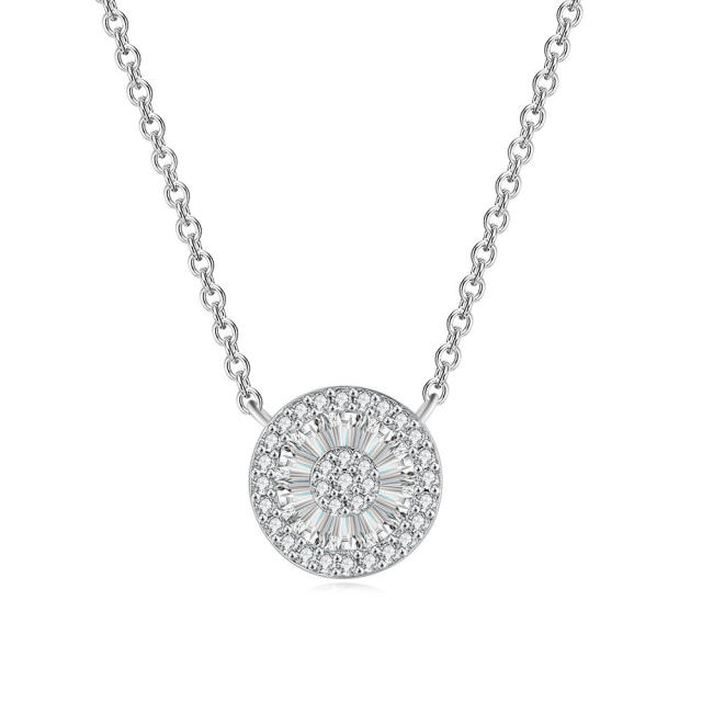INS geometric diamond dainty necklace for women