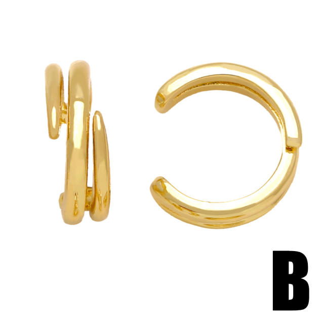 Easy match gold plated copper ear cuff