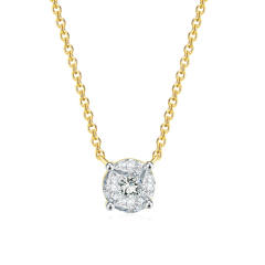 INS geometric diamond dainty necklace for women