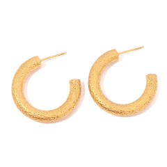 18K gold plated stainless steel bold hoop earrings