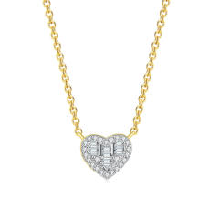 INS geometric diamond dainty necklace for women