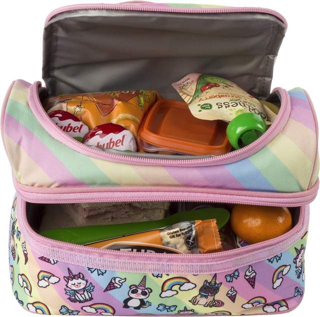 Waterproof child two layer school lunch bag