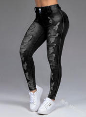 Hot sale sexy ripped skinny pants denim pants
