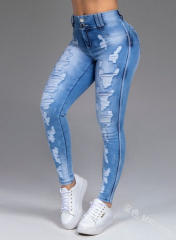 Hot sale sexy ripped skinny pants denim pants