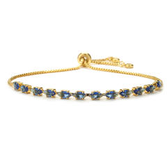 Delicate color cubic zircon copper tennis bracelet slide bracelet