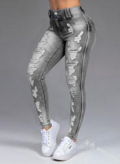 Hot sale sexy ripped skinny pants denim pants