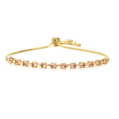 Delicate color cubic zircon copper tennis bracelet slide bracelet