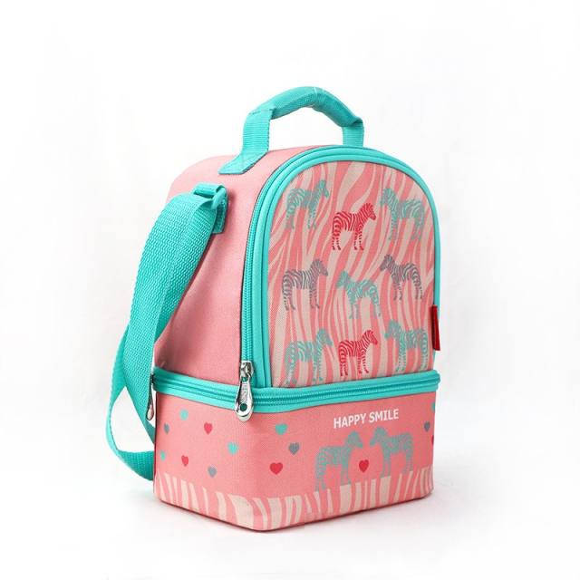 Hot sale large storage two layer school lunch bag for kids