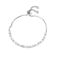 18K gold plated delicate diamond tennis bracelet necklace set