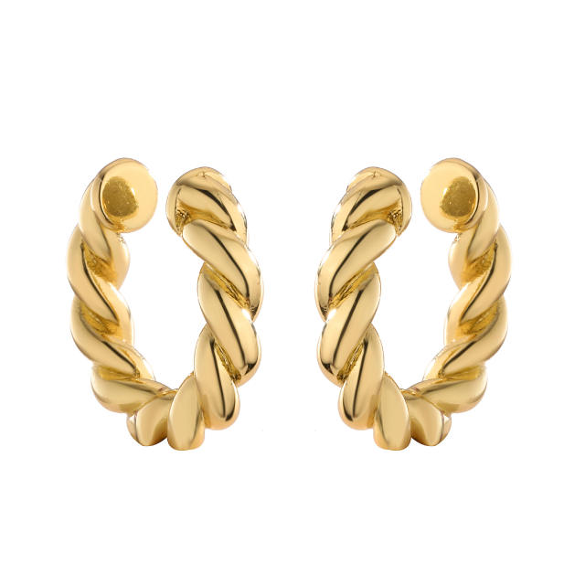 Vintage gold plated copper women ear cuff