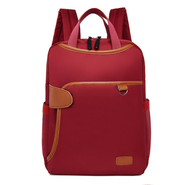 Plain color oxford material laptop bag backpack