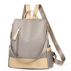 Casual color matching nylon backpack