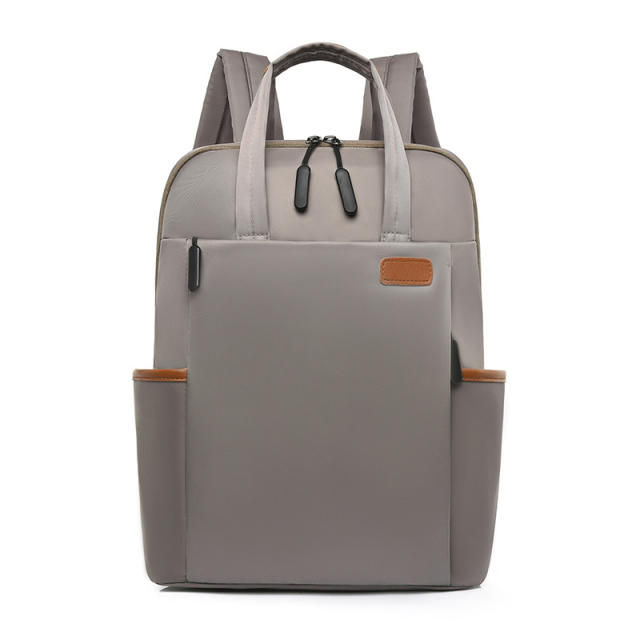 Plain color oxford material laptop bag backpack