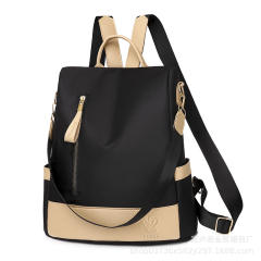 Casual color matching nylon backpack