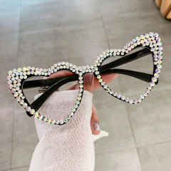 Funny heart shape rhinestone party sunglasses