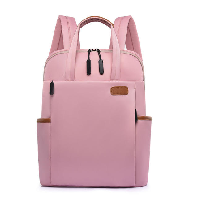 Plain color oxford material laptop bag backpack